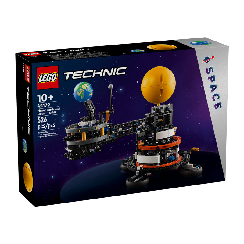 La planète Terre et la Lune en orbite - Lego Technic