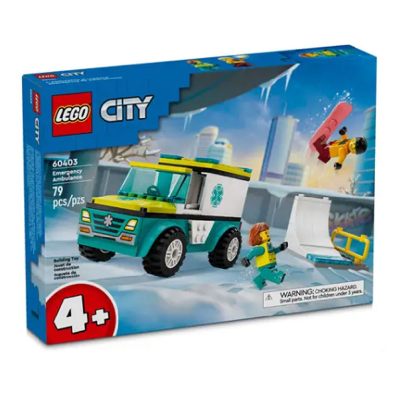 L’ambulance de secours et le snowboardeur - LEGO City